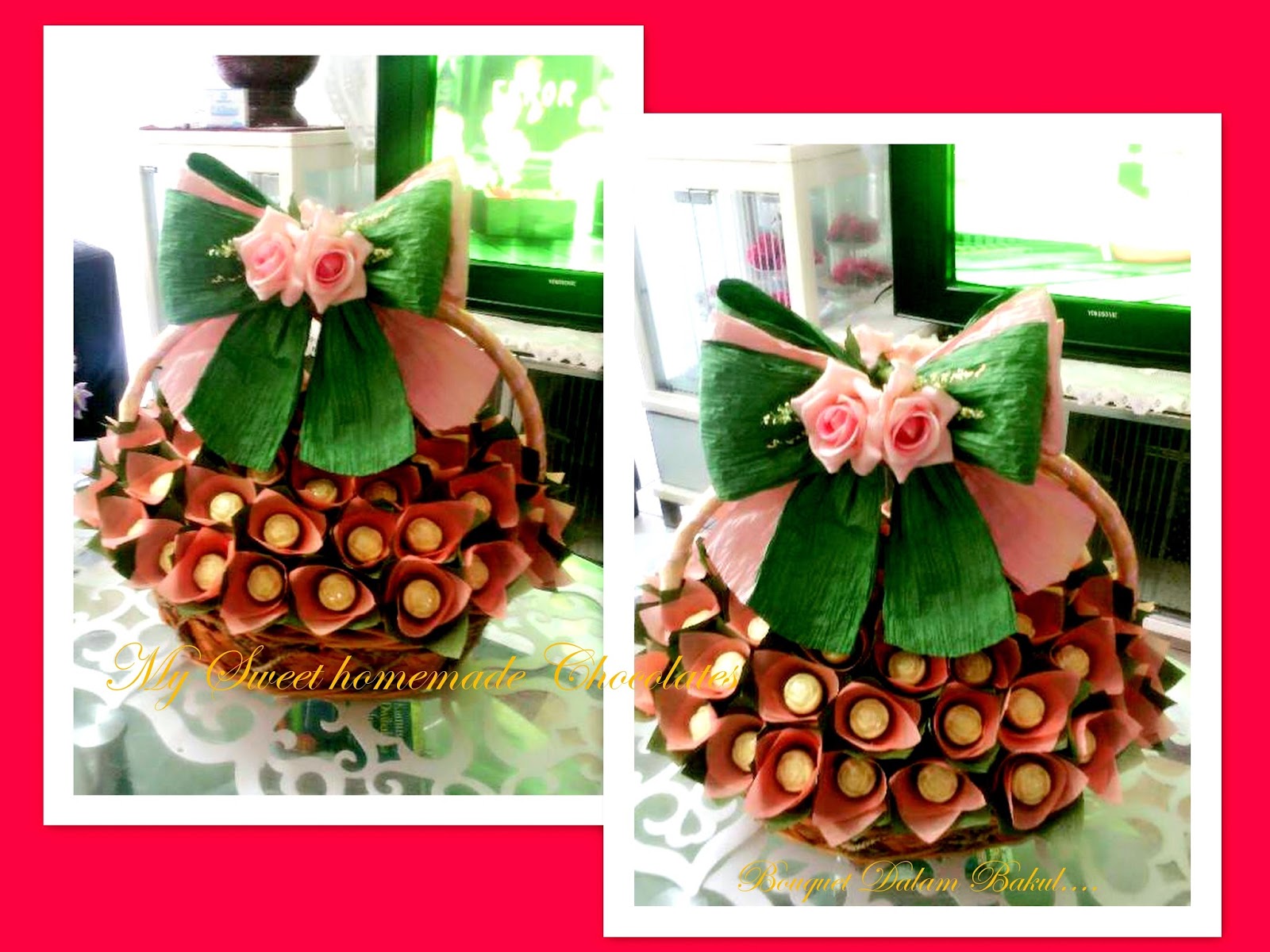 Sweet Homemade chocs: Coklat Bouquet dalam Bakul
