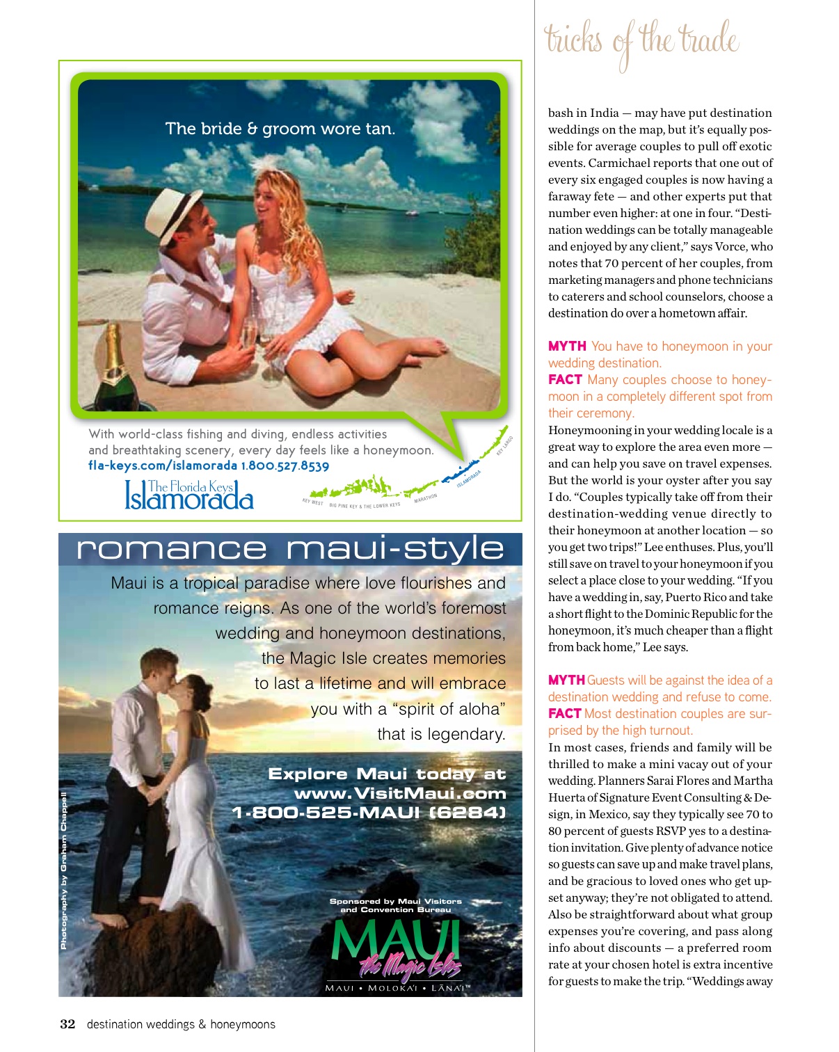 Destination Weddings Honeymoons Magazine Myths Revealed
