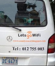 Providing Free WiFi to use no matter where you are in Cambodia, Comfy Van will keep you connected!