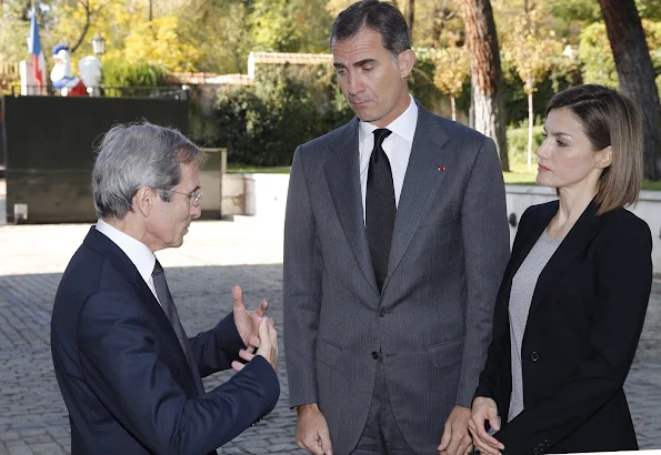 King Felipe and Queen Letizia of Spain signed the book of condolence over the terrorists attacks that took place on November 13 in the French capital, Paris.