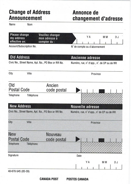 address change announcement cards
