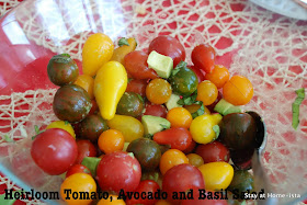heirloom tomato, avocado and basil salad
