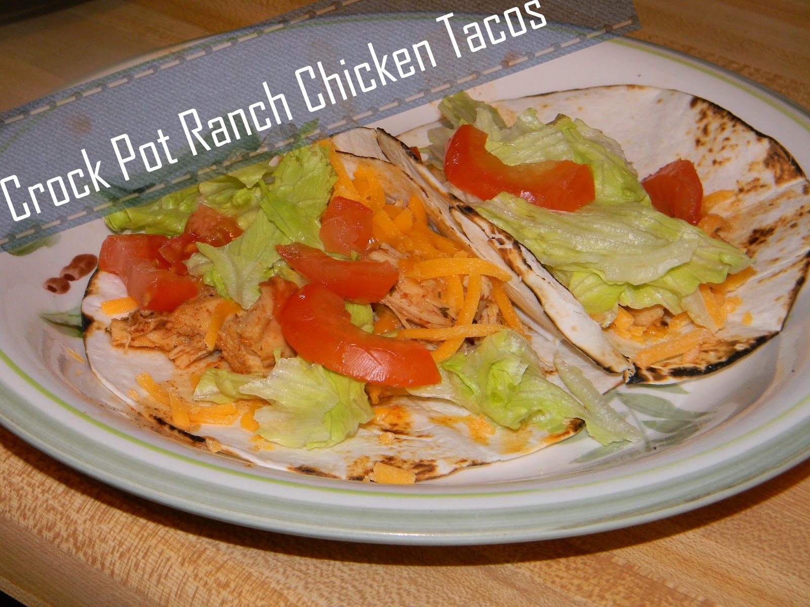 Growing to Four Crock pot Ranch Chicken Tacos