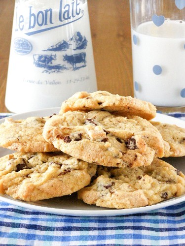 Vegan White and Dark Double Chocolate Chip Cookies