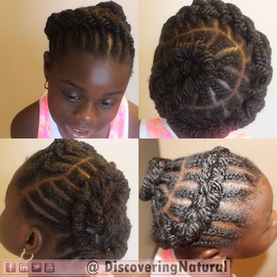 Discoveringnatural Shell Cornrow Hairstyle On Natural Hair Back