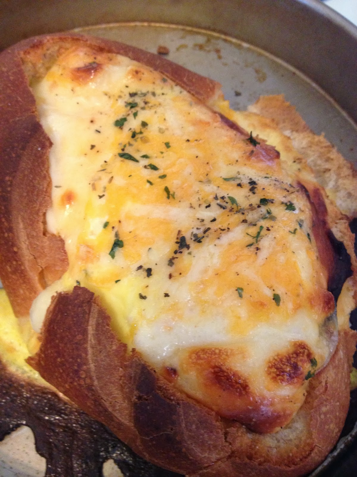 Little Cook in the Big City Egg and Cheese Bread Boat