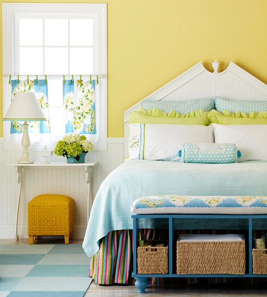 2014 Bedroom Decorating Ideas With Yellow Color Modern