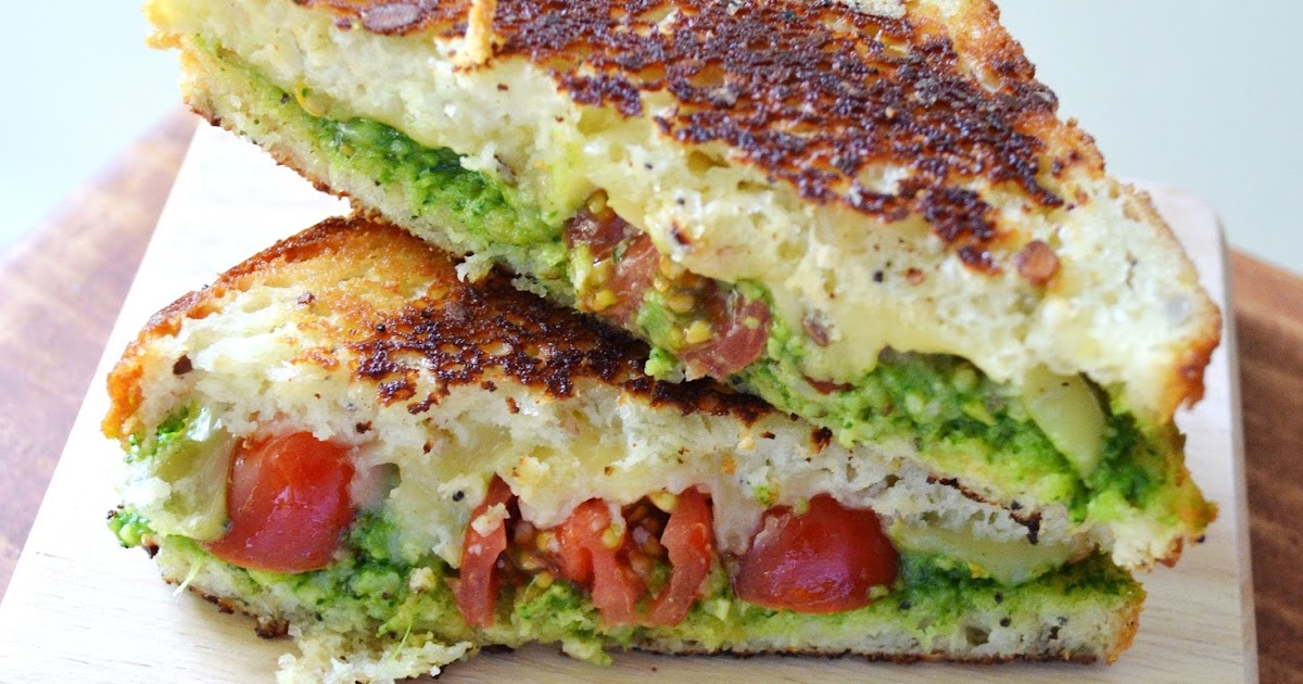 love lola spinach pesto + gouda grilled cheese