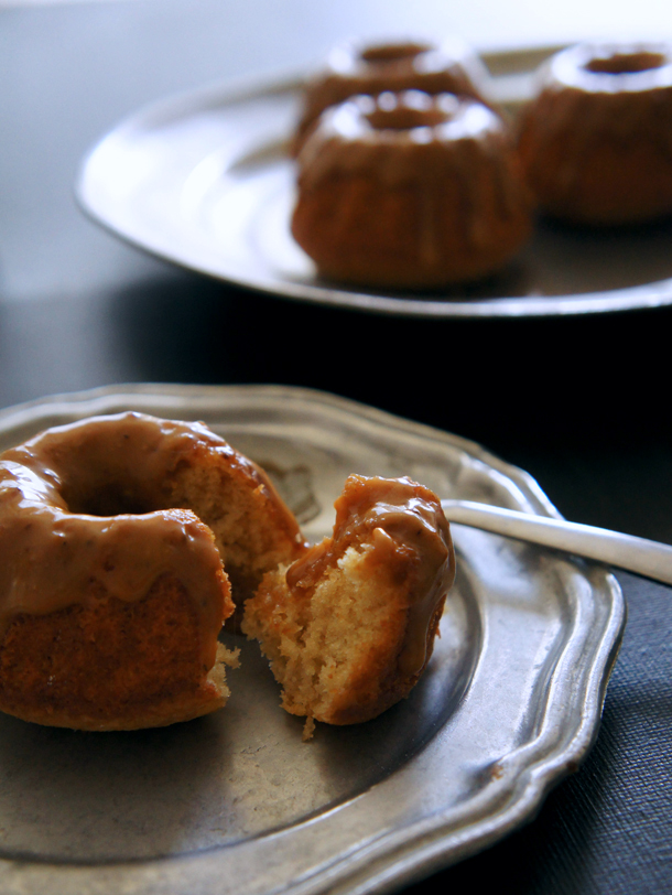 Sugary & Buttery - Bourbon Bundt Cakes with Brown Sugar Glaze