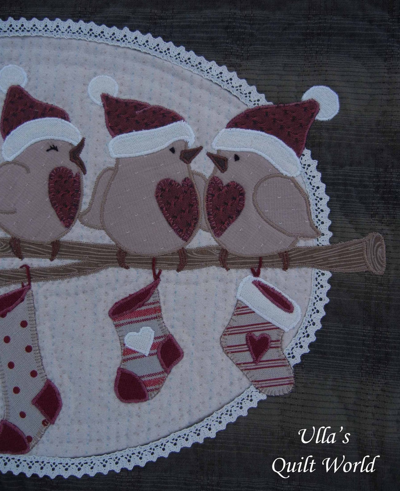 Ulla's Quilt World Birds wall hanging quilt