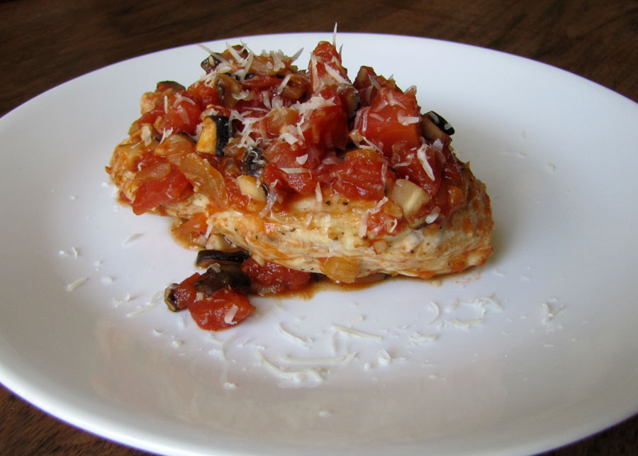 Smells Like Food in Here Chicken with TomatoShiitake Mushroom Sauce