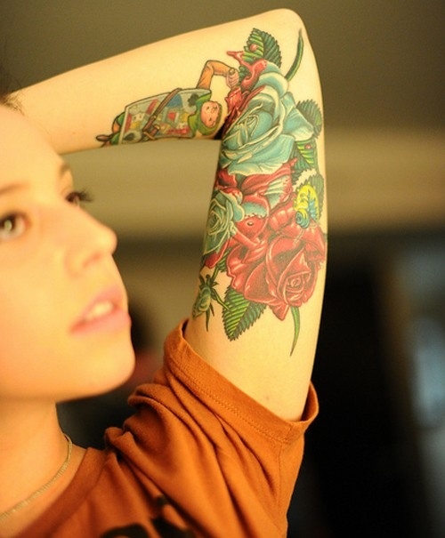 Flowers Tattoo for Inner Arm - Tattoos Ideas For Girls/Women Gallery