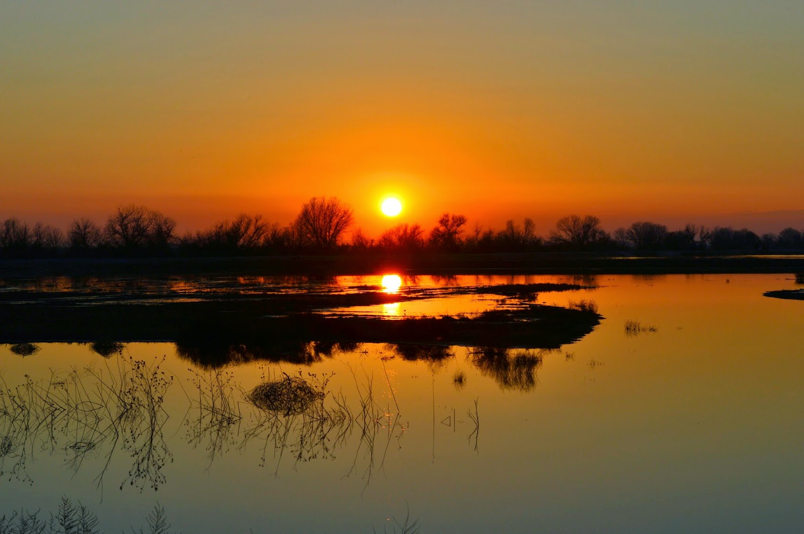 Road Less Traveled Photoblog Sunset at Pixley National Wildlife Refuge
