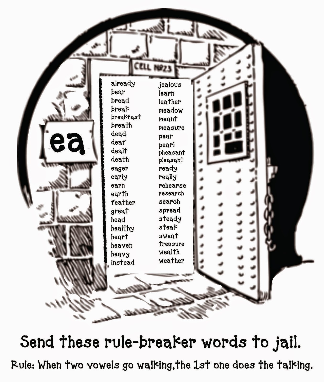 Classroom Freebies When 2 Vowels Go Walking Packet