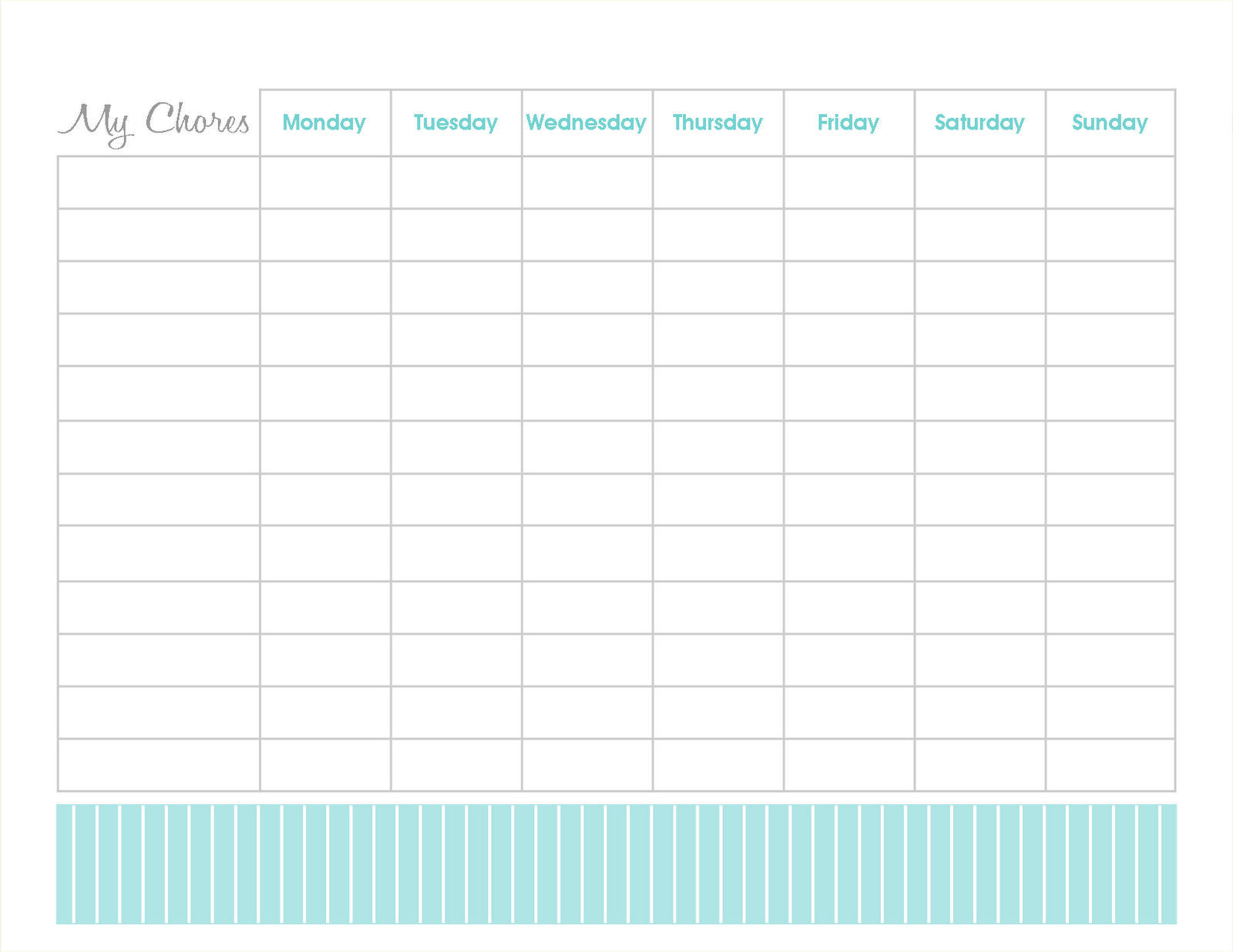 job chart template