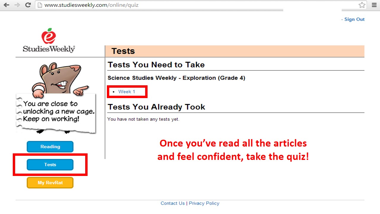 Mrs. Curran's 4th Grade Class: Science Studies Weekly Homework