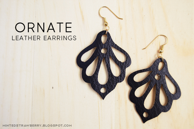 Diy Ornate Faux Leather Earrings Using The Silhouette Curio Diy Ornate Faux Leather Earrings Using The Silhouette Curio Minted Strawberry