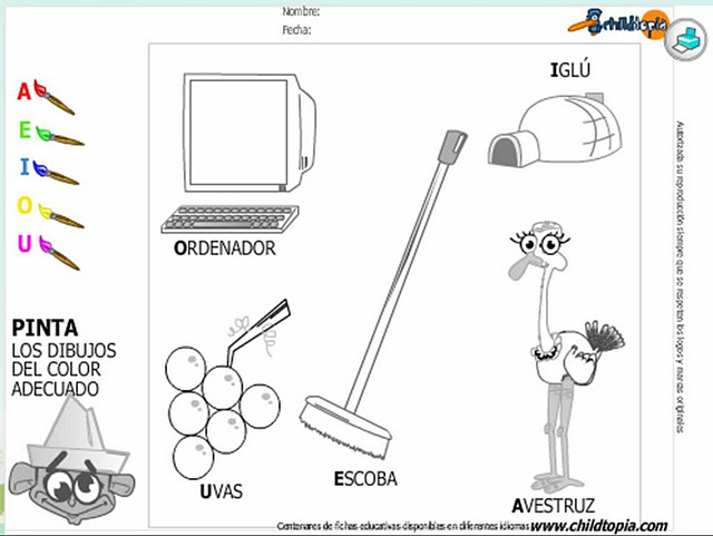 CoSqUiLLiTaS eN La PaNzA BLoGs: FICHAS PARA APRENDER LAS VOCALES CoSqUiLLiTaS eN La PaNzA BLoGs: FICHAS PARA APRENDER LAS VOCALES