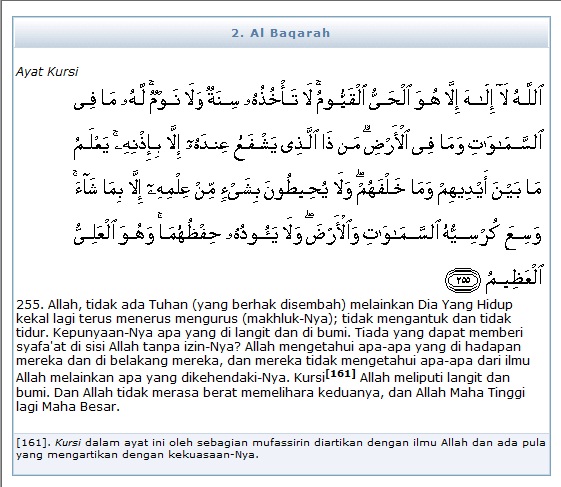 Pesantren Darul Muta Allimin Aceh Barat Ayat Kursi Dan Khasiatnya