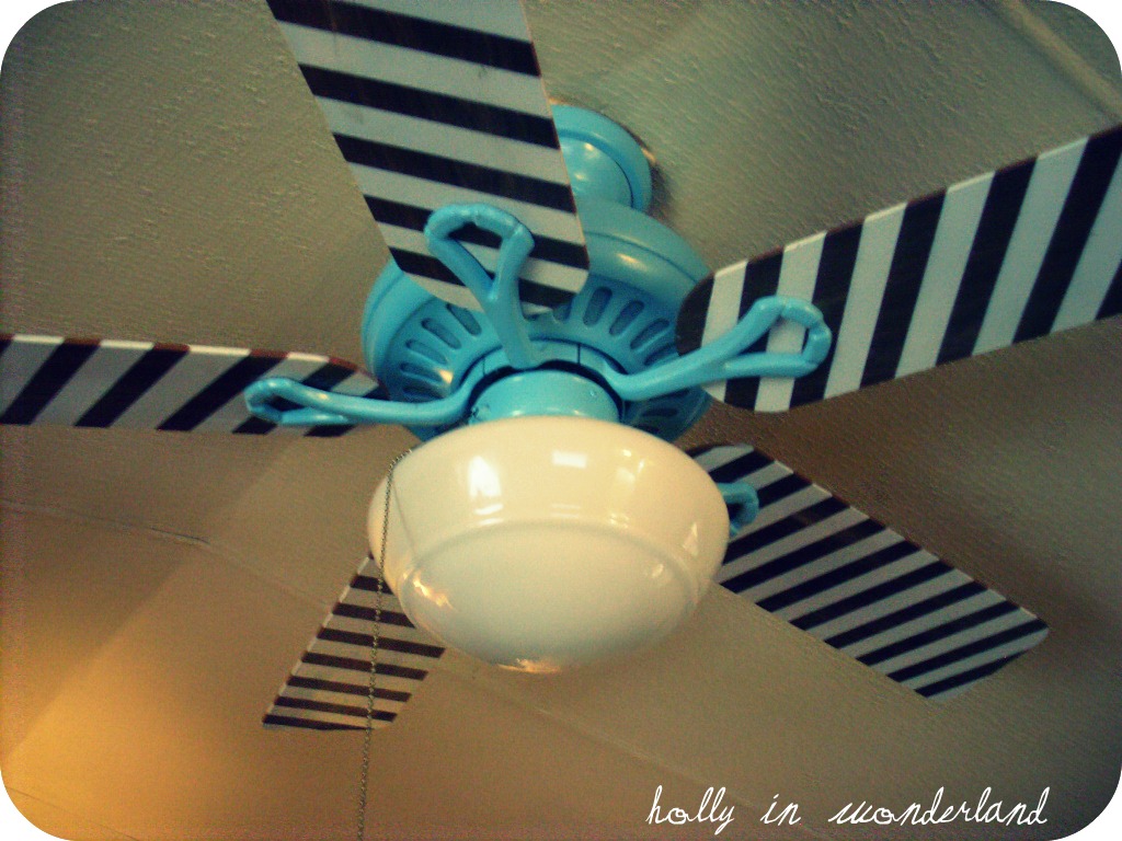 Painted Ceiling Fan Holly in Wonderland