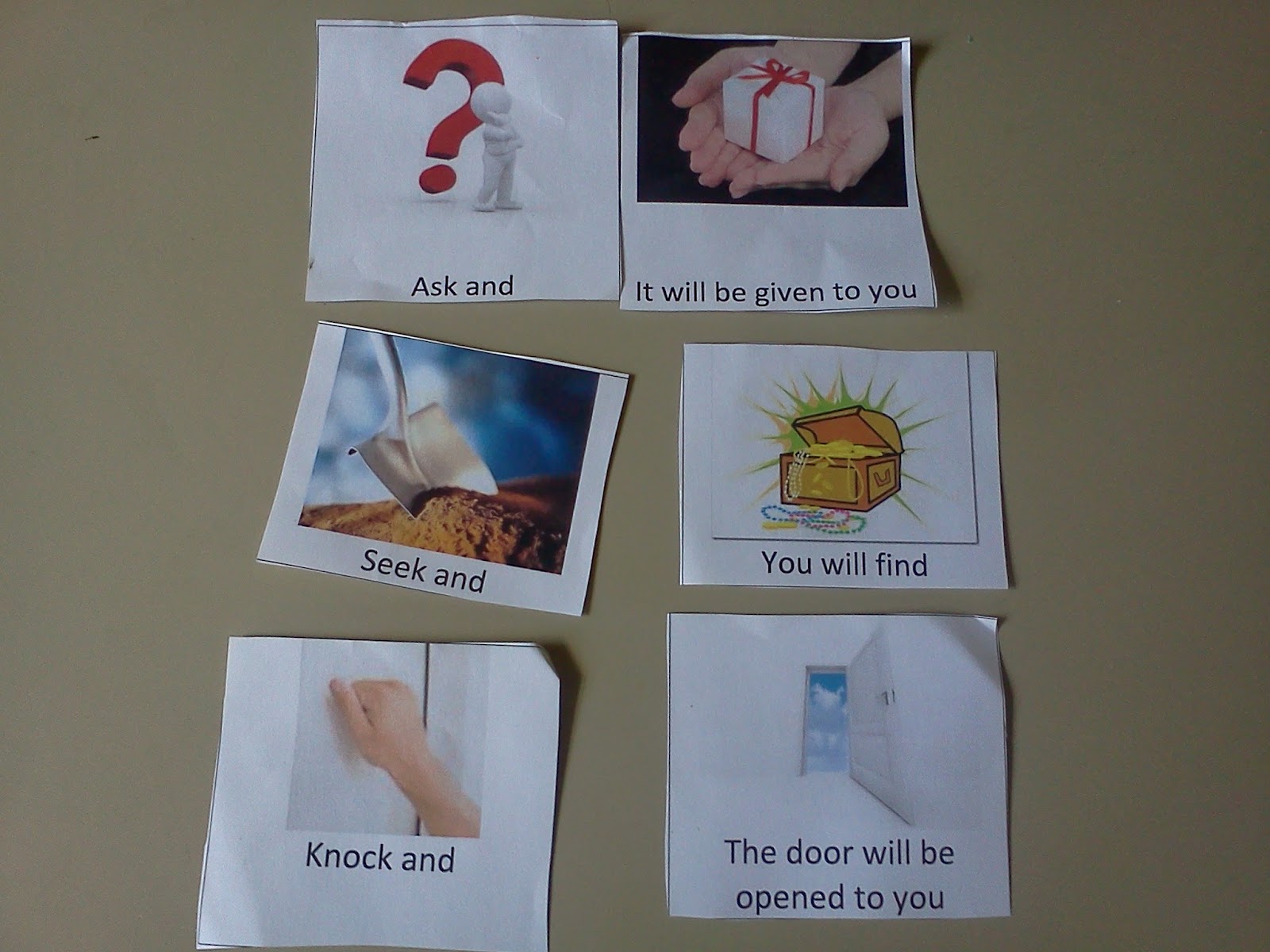 Flame Creative Children's Ministry Ask, seek, knock card game