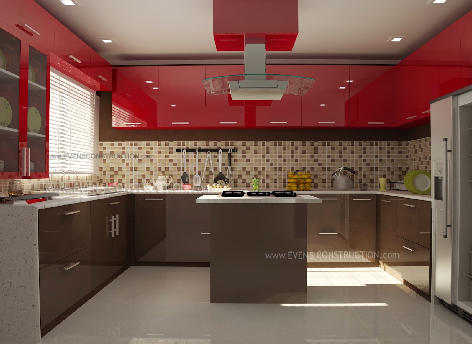 Modern Kitchen Cabinets In Kerala Evens Construction Pvt Ltd