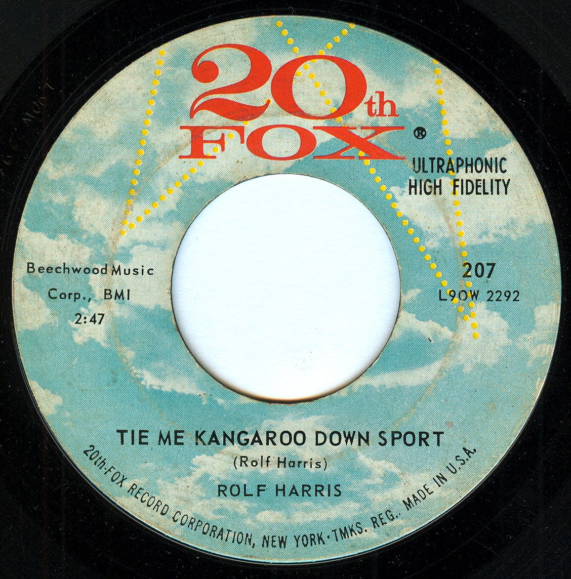 On The Record ROLF HARRIS TIE ME KANGAROO DOWN SPORT (Original Version)