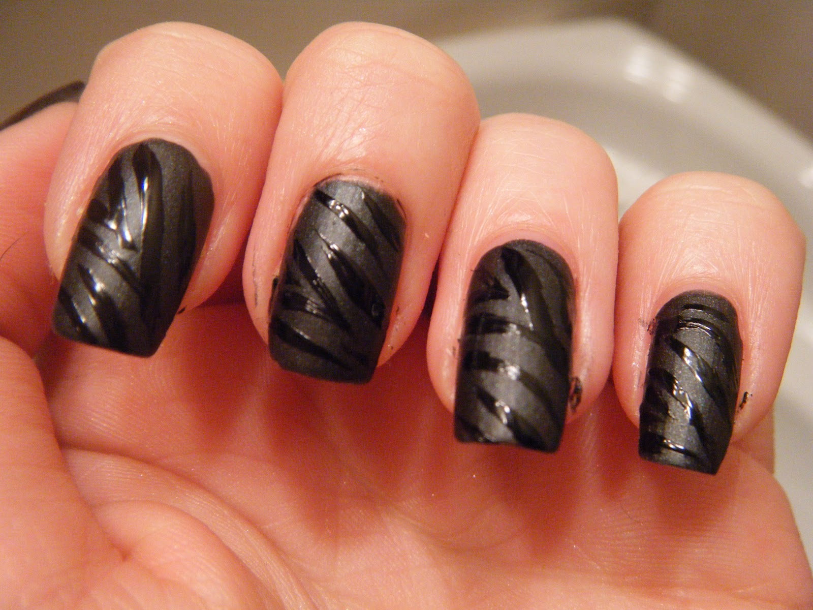 10. Pink and Black Zebra Nail Design with Ombre Effect - wide 10