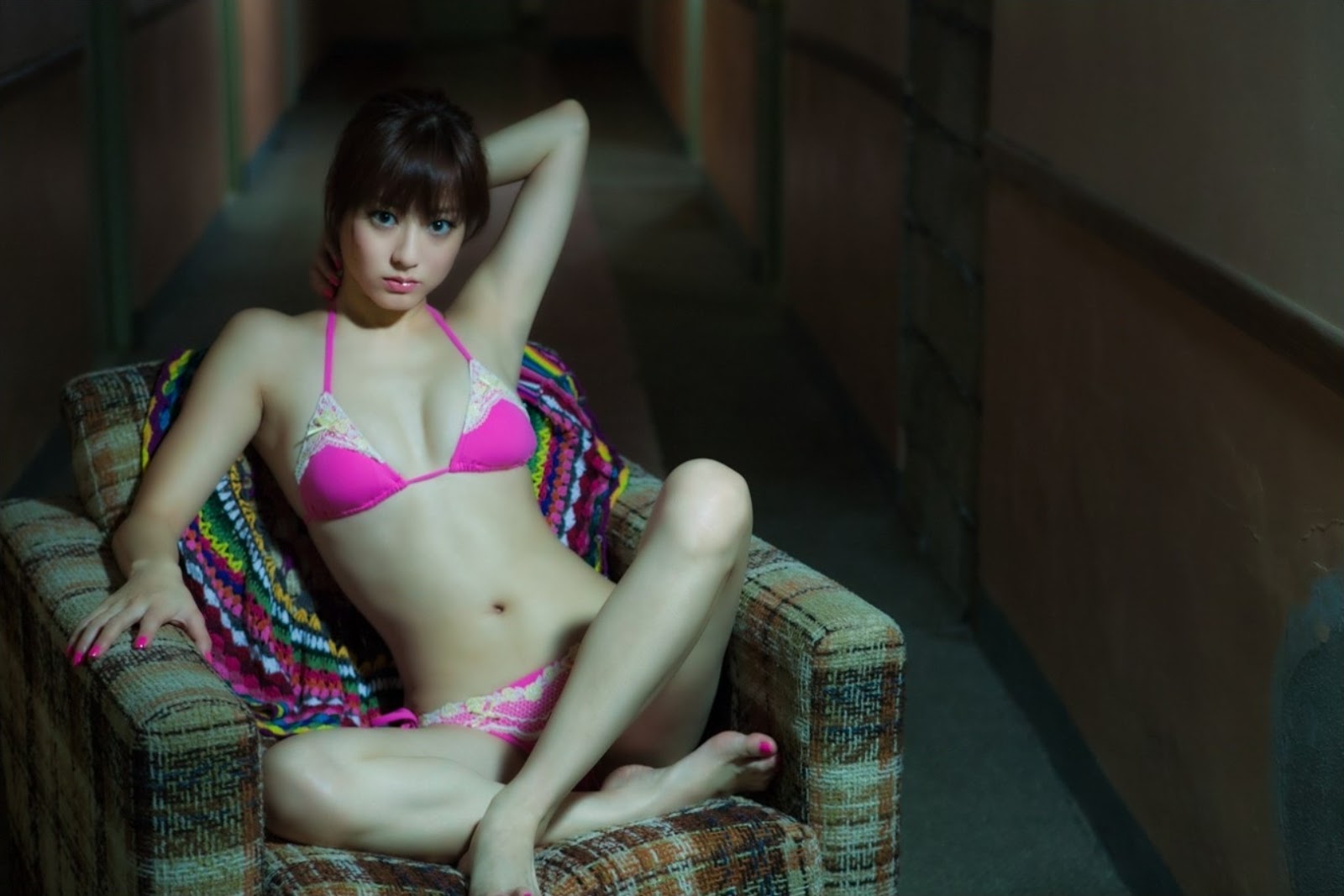 Asian Yumi Kai From Penthouse Wearing Blue Bikini