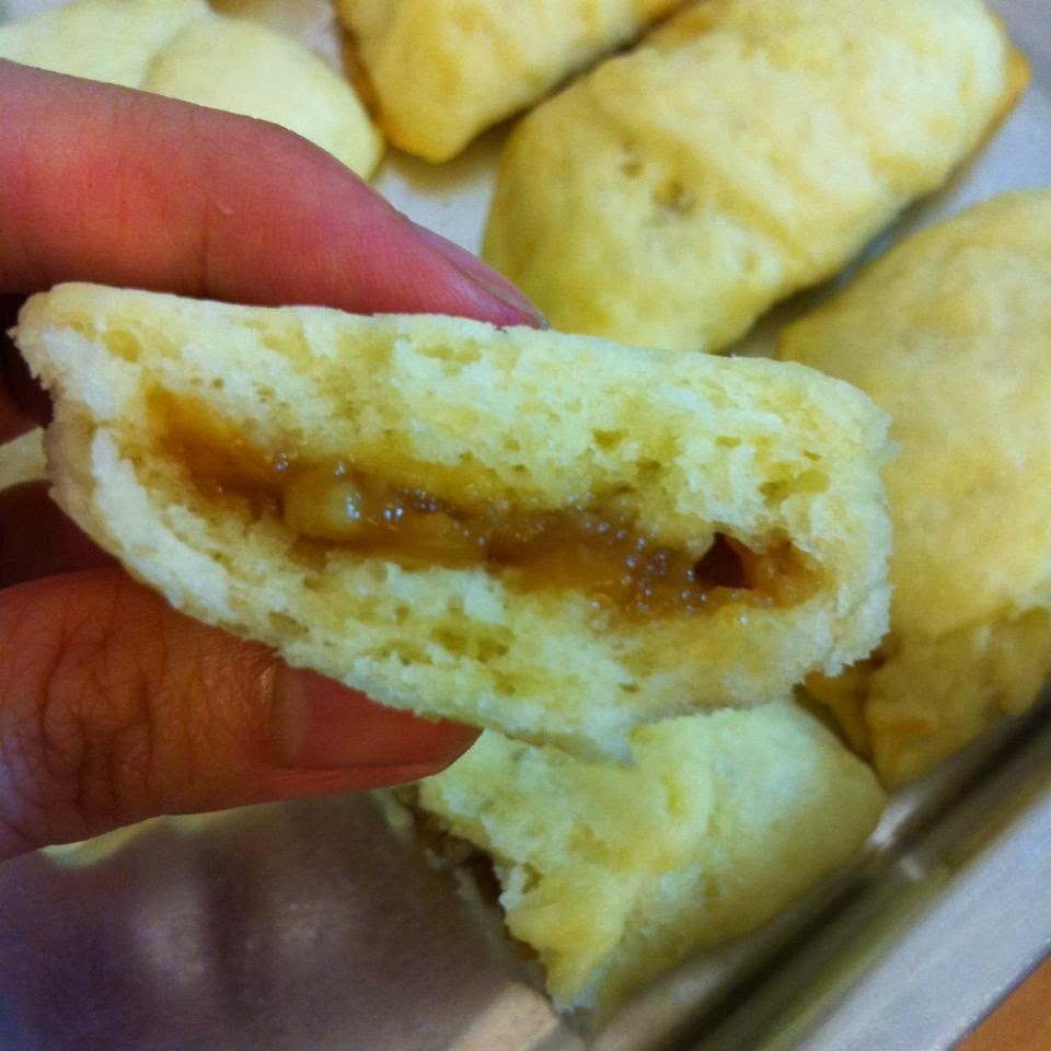 Homemade Meals for Children Steamed Pao (Bun) with Duck Egg Kaya by