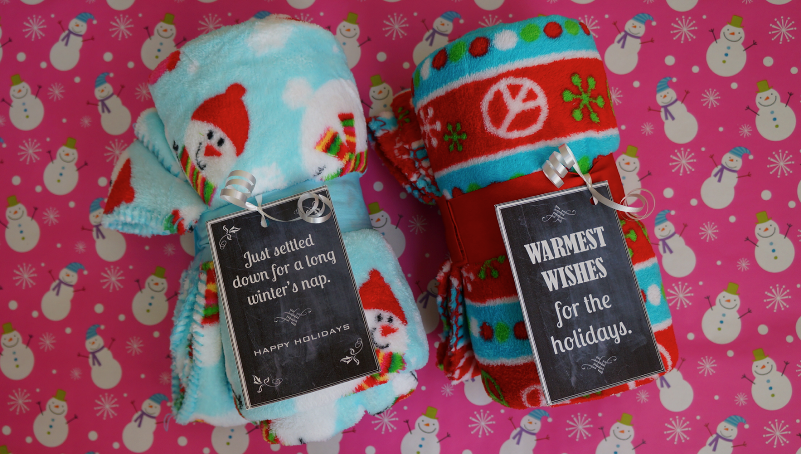 Home Confetti FLEECE THROW GIFT IDEA + FREE PRINTABLE GIFT TAGS