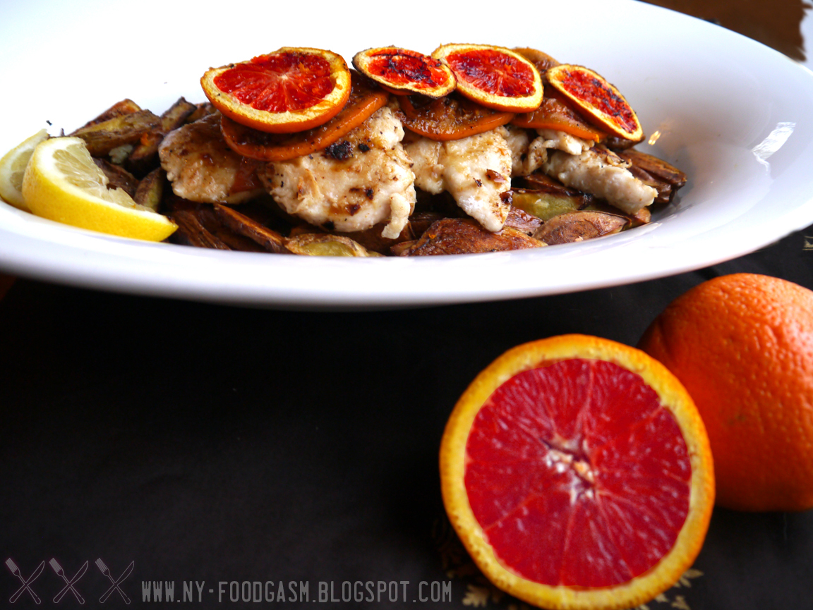 Great South Bay Blood Orange Pale Ale Chicken with Lemon Roasted