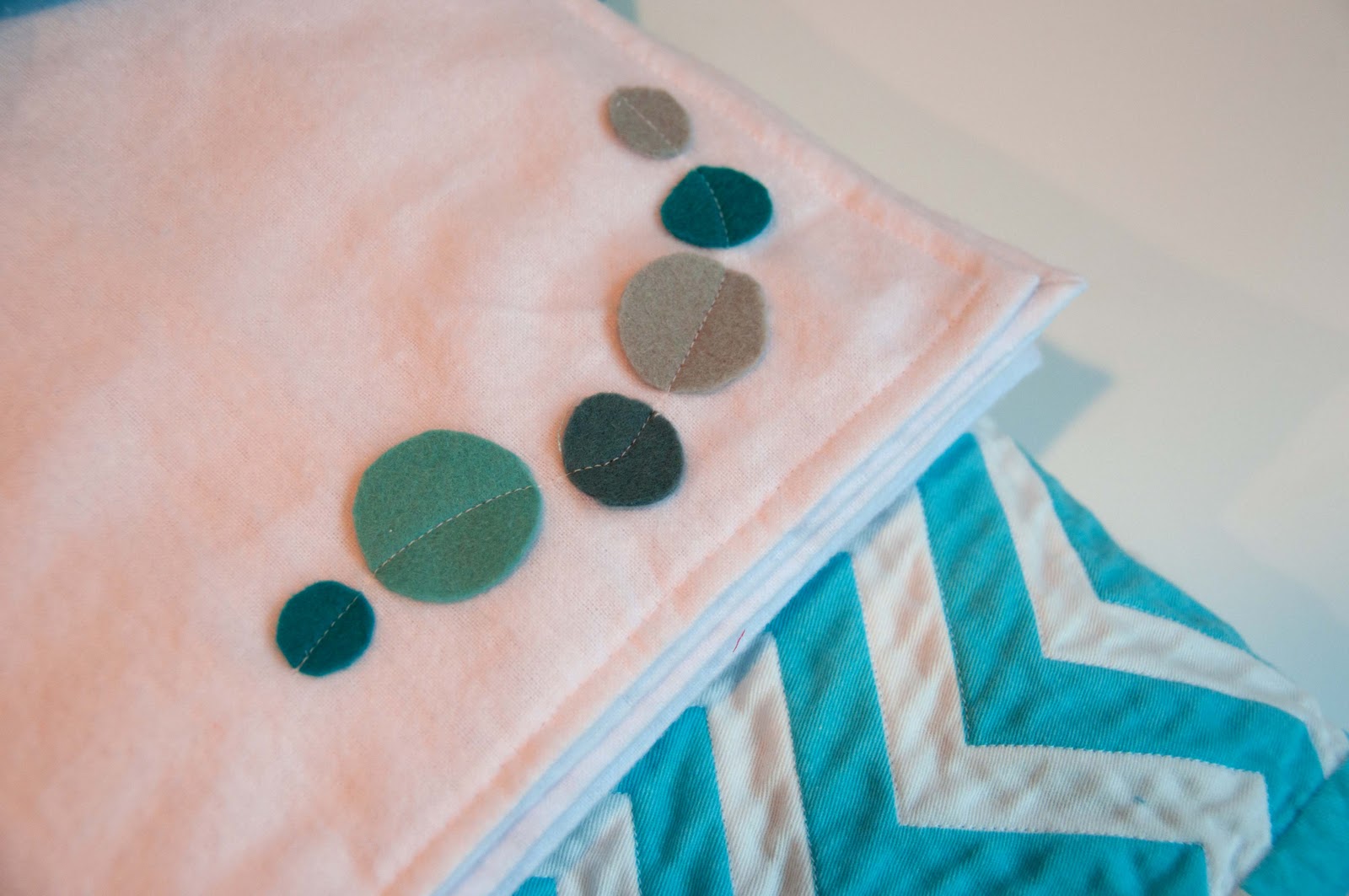 Aesthetic Nest Sewing Swaddling Blanket with Polka Dot Garland