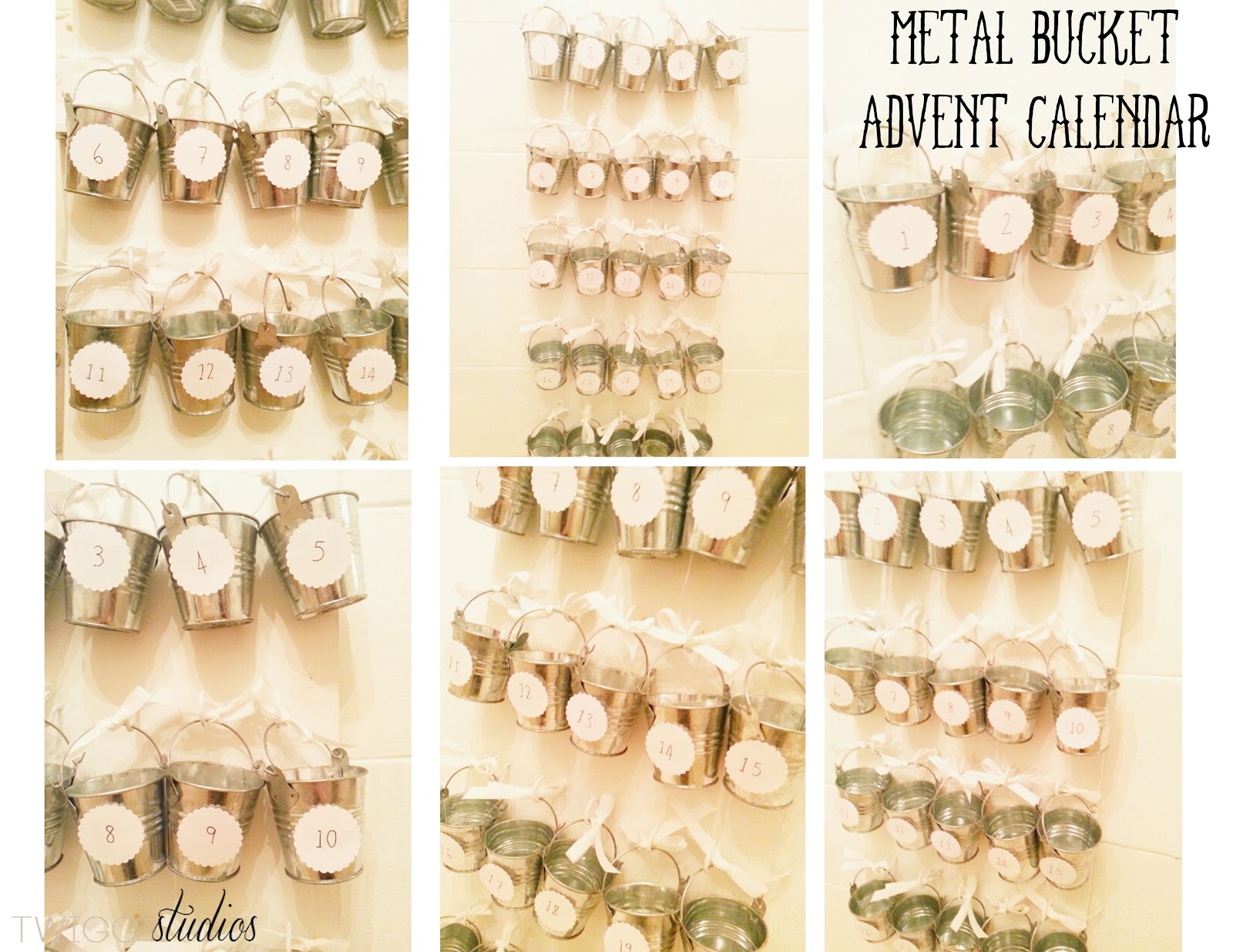 metal bucket advent calendar
