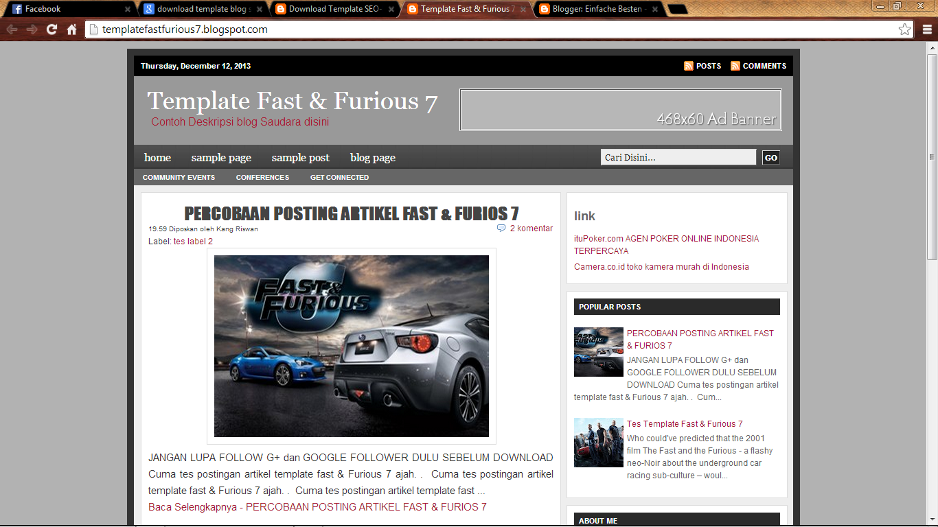 Fast Template template seo friendly fast and furious 7 gratis einfache