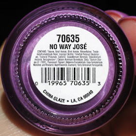 China Glaze No Way José label Tequila Toes collection