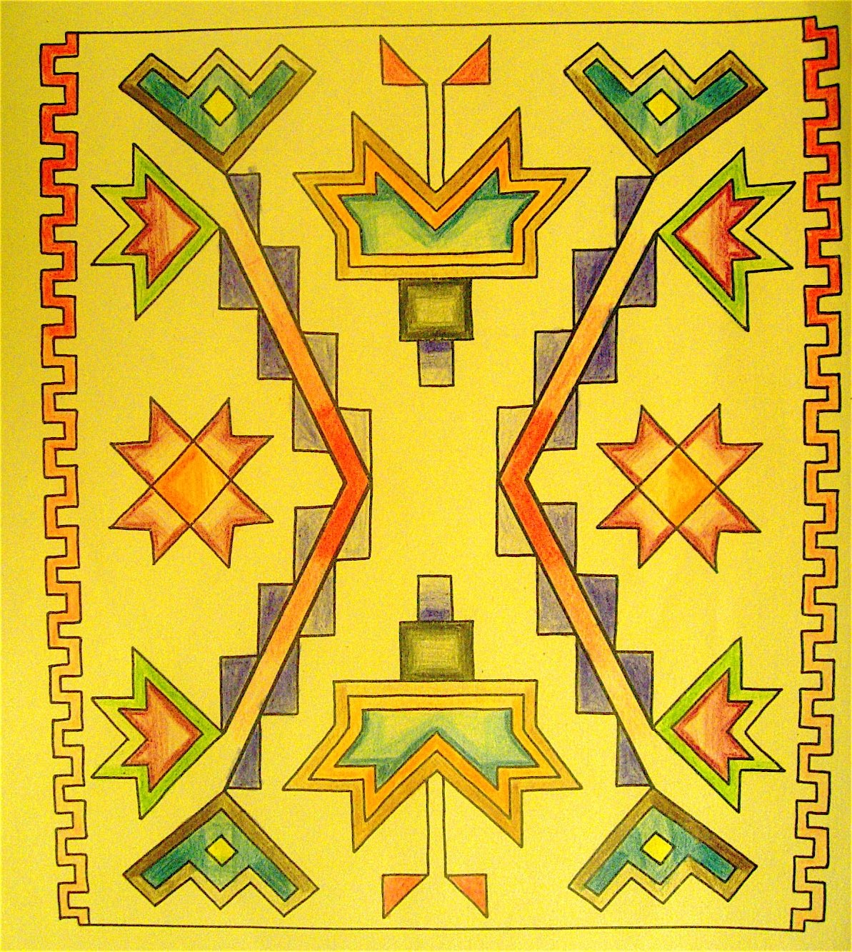 Let's Be Art Smart! 5th Grade Navajo Sand Painting