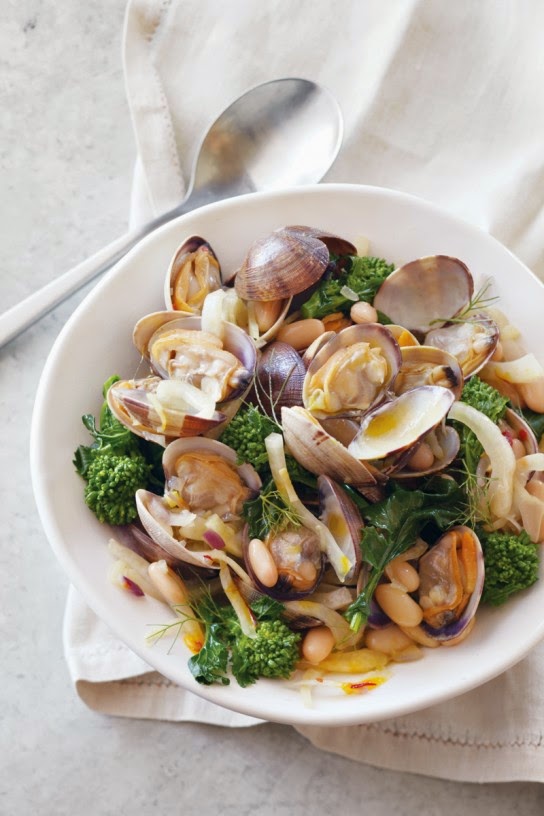Clams with White Beans, Fennel and Broccoli Rabe Hundred Recipes