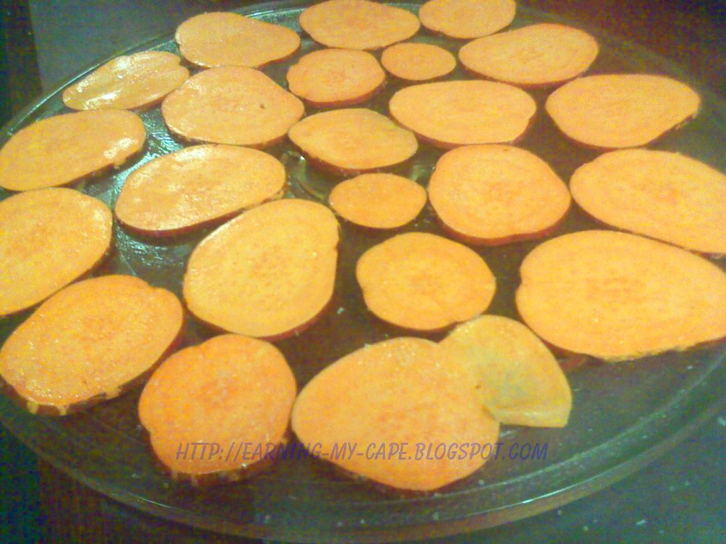 EarningMyCape Microwave Sweet Potato Chips