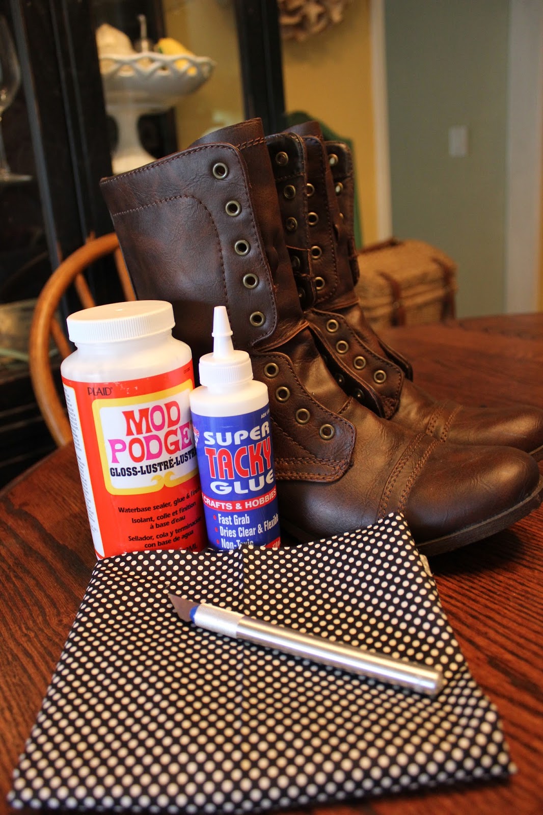 Blissfully Blessed DIY Fabric Covered Boots