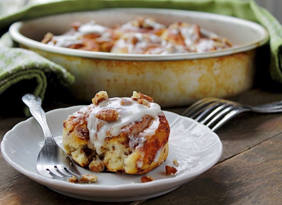more than burnt toast Maple Walnut Cinnamon Rolls with Maple Cream