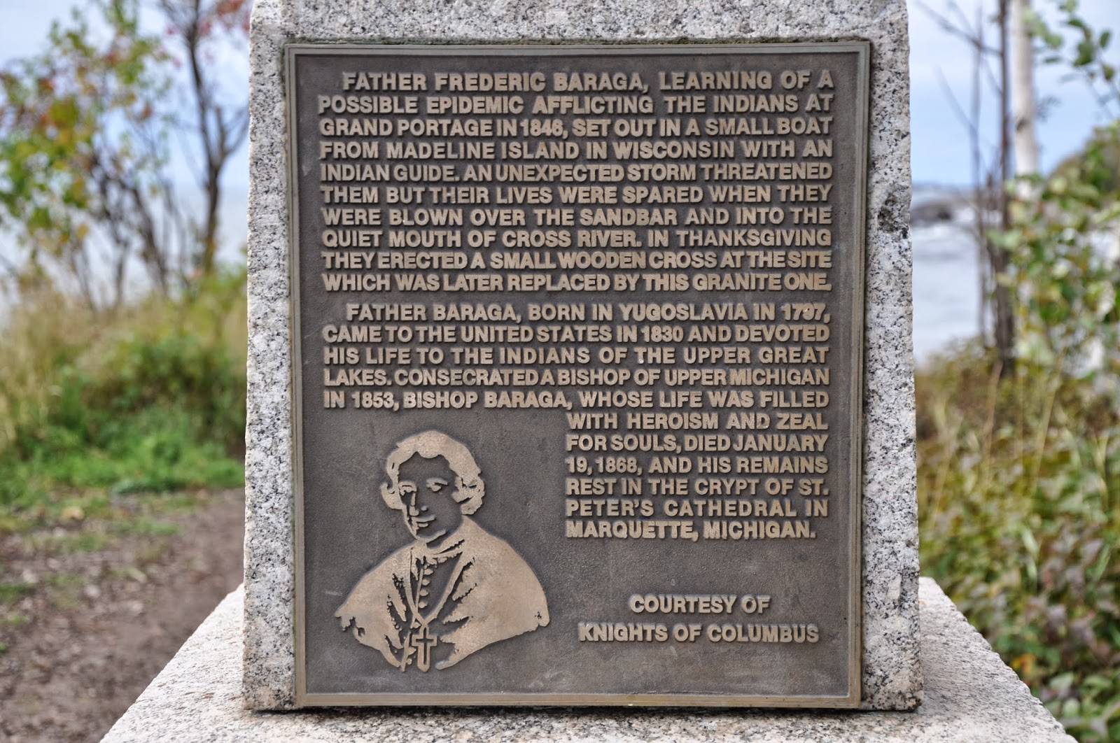 Orbis Catholicus Secundus Fr. Baraga Cross on Lake Superior in Minnesota
