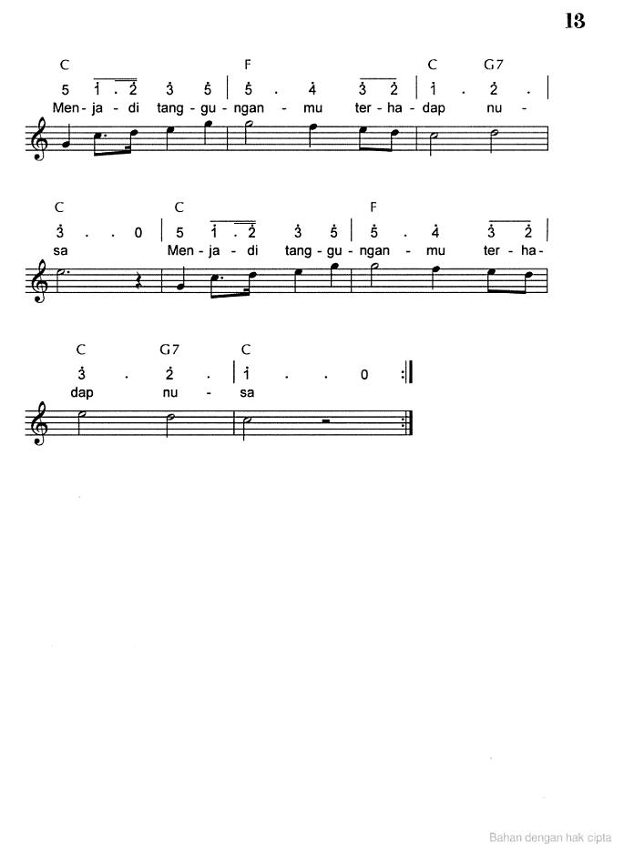 Not Angka Lagu Bangun Pemuda Pemudi Not Angka Lagu Terbaru