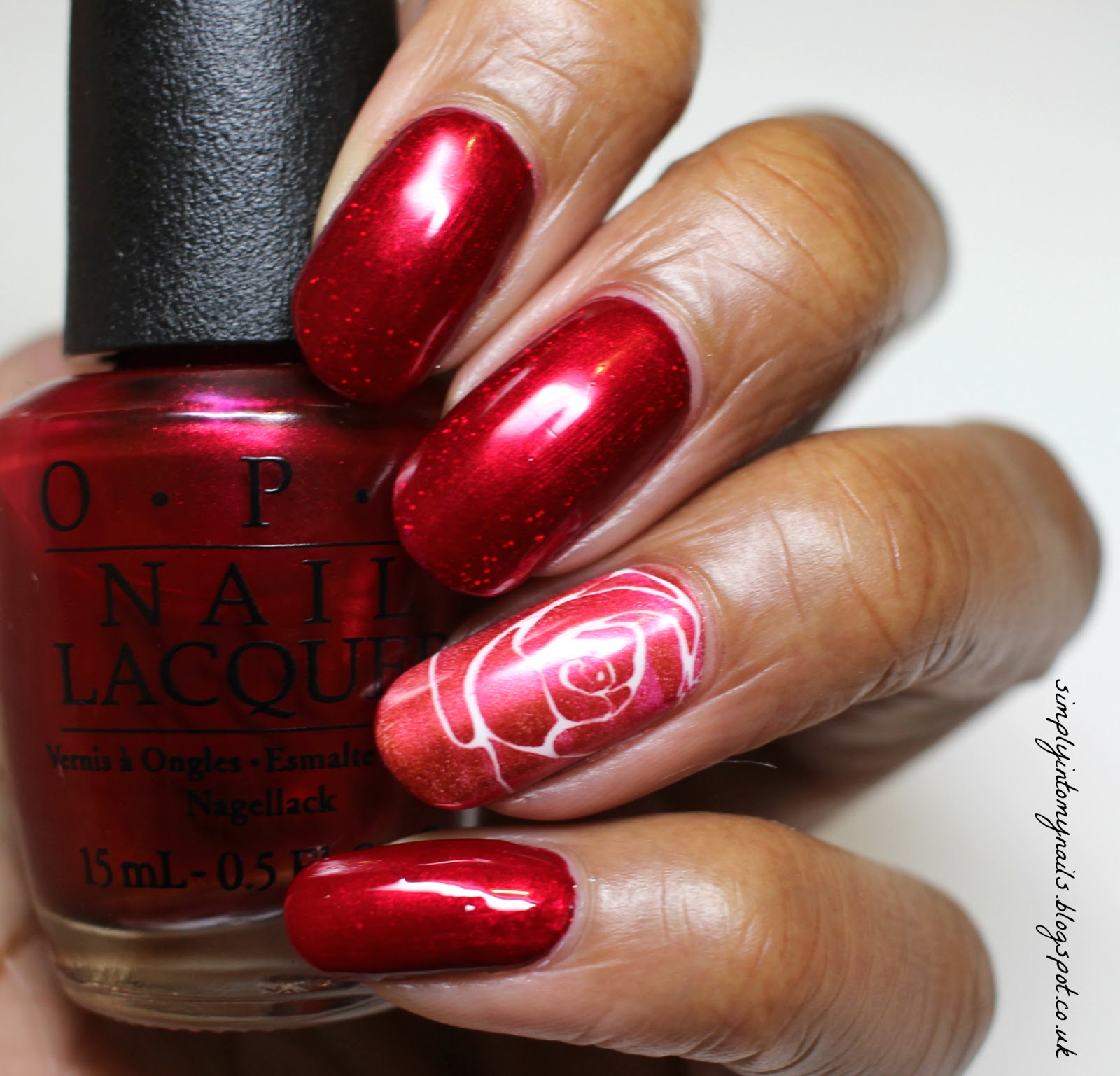 Romantic Red Rose Valentines Day Manicure | Simply Into My ...