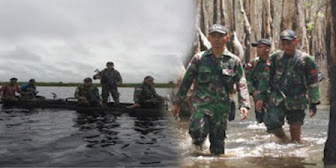 Kisah Personel Kostrad TNI AD Turun ke Rawa-rawa untuk Cek Patok Perbatasan
