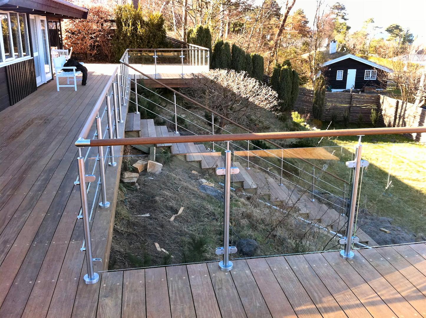 Gelænder,rustfrie gelænder,galv. gelænder,trappe gelænder, glas ... Plankebord drivtømmer