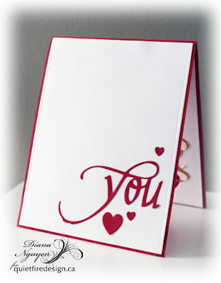 Quietfire Design,  A way with words, Love, Valentine, card, Diana Nguyen