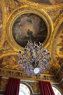 Versailles chandelier and mural