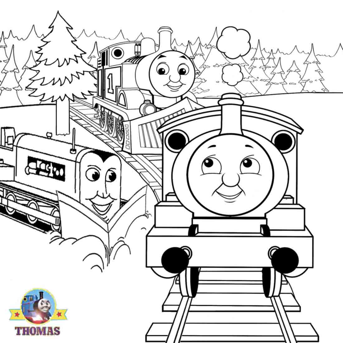 FREE Amazing Pictures Kids Online Fun With Terence Percy Train And Thomas Christmas Colouring Sheets