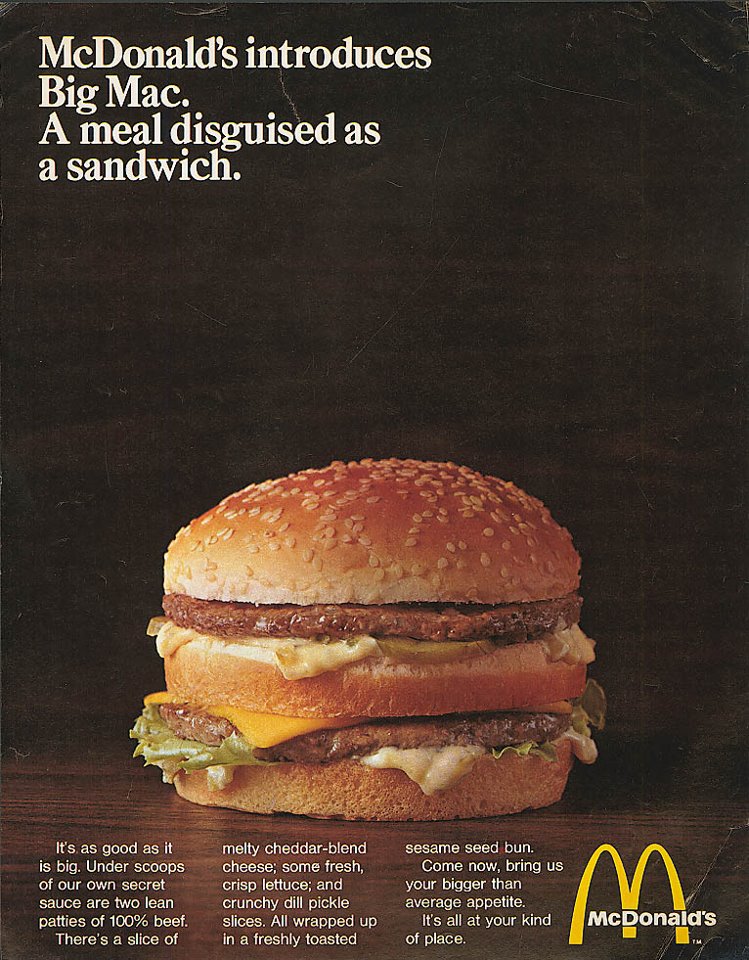 Inside That Ad Original 1969 Big Mac Ad